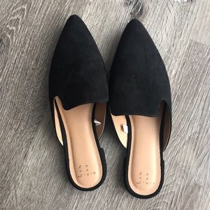 A New Day Black Velvet Mules